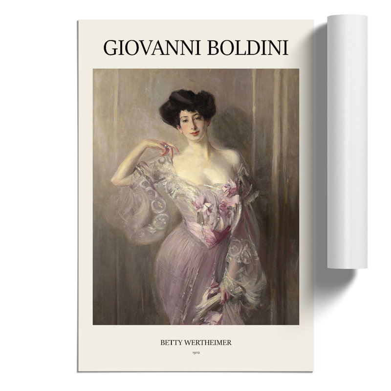 Portrait of Betty Wertheimer Print by Giovanni Boldini - Frameless Print, 59cm H x 42cm W x 0.1cm D