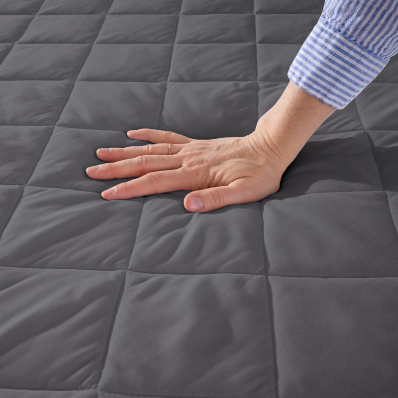 Quilted Mattress Pad, Twin XL, Gray