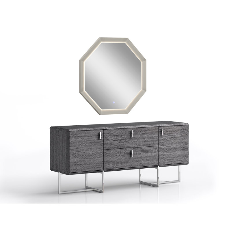 Commode combinée 2 tiroirs l 70 po