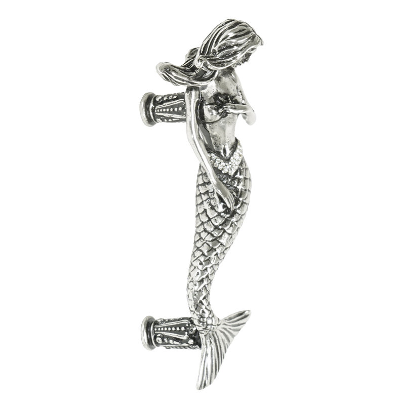 Poignée sirène 3 po Coastal Living Coastal Living avec cristaux Swarovski au fini calice