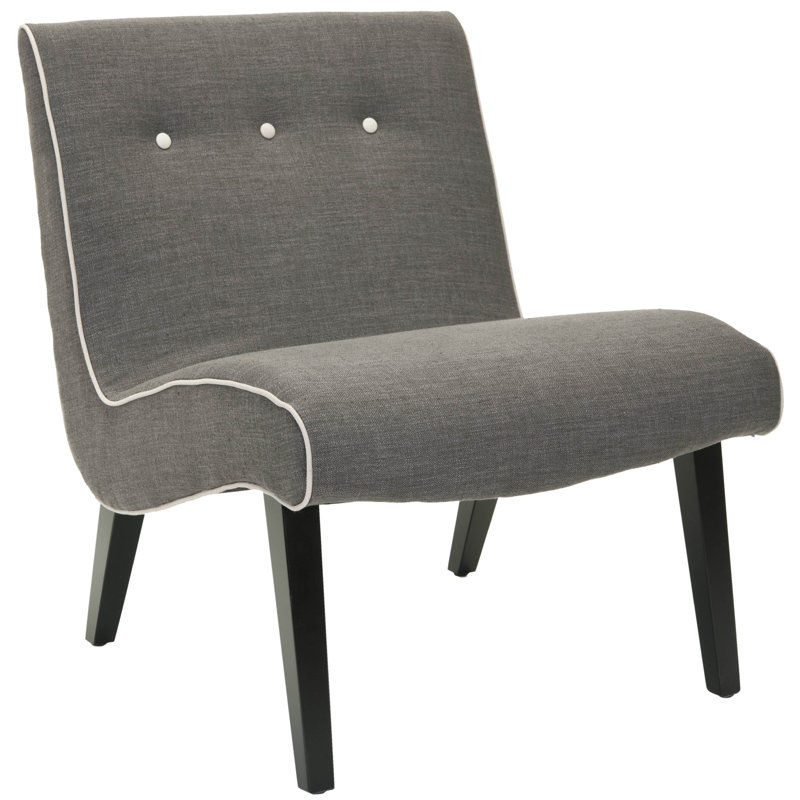 Upholstered Side Chair, Charcoal Brown