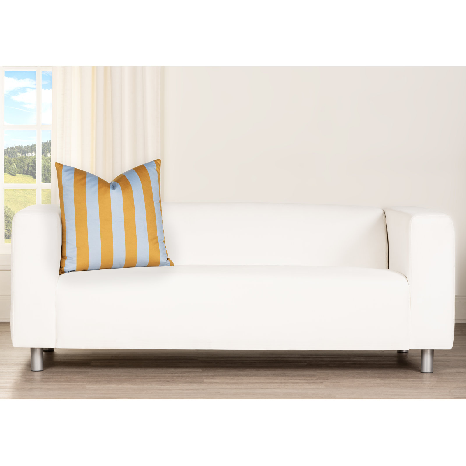 Throw Pillow, 26" x 26", Feather, Ginger