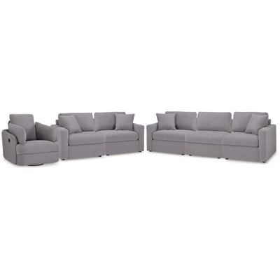 Canapé modulaire 3 pièces, causeuse modulaire 2 pièces et fauteuil inclinable pivotant Modmax