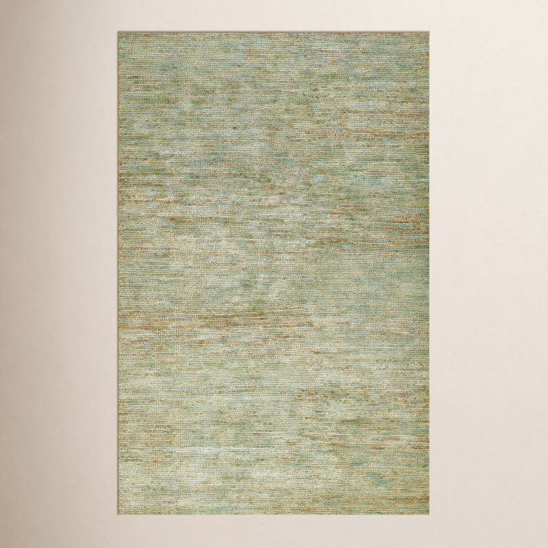 Sarina Abstract Area Rug in Green, Rectangle 8' x 10'