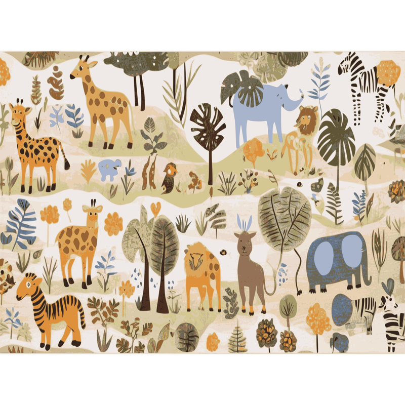 Tapis pour enfants East Urban Home, Rectangulaire 8 pi x 12 pi