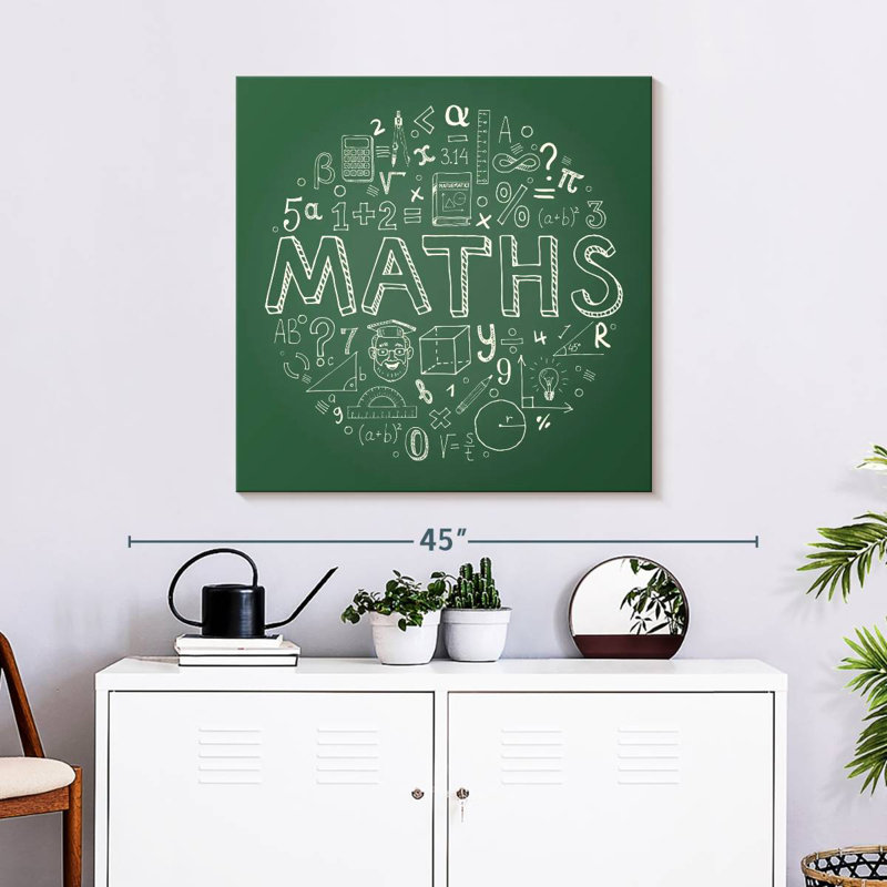 Keiri Math Chalk Typography, 30" H x 30" W