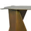 Table de salle à manger 53 po ronde en marbre avec base en fer bronze, marbre artificiel pour 6 personnes, table de salle à manger / cuisine de salle à manger, blanc (table de salle à manger seulement)-1994256289