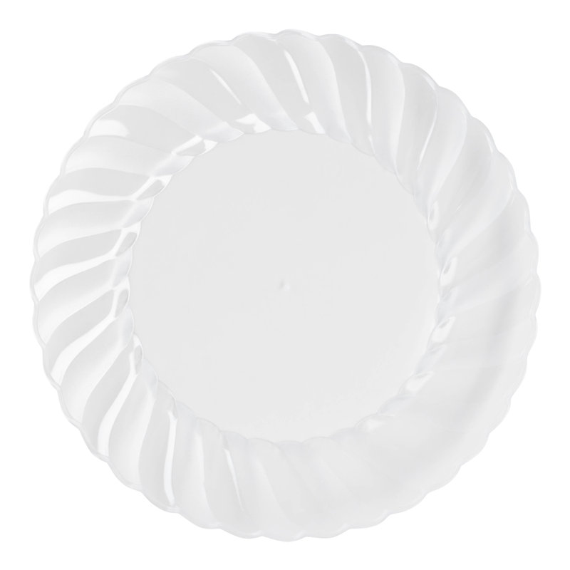 Assiettes à pâtisserie en plastique transparent (6 po)