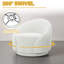 Fauteuil demi-tonneau pivotant rembourré Aunna-1325850112