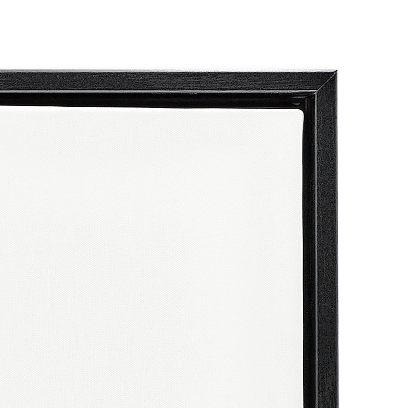 All You Need Morning Coffee Floating Frame, design by Kim Allen, Black, 18" H x  18" W