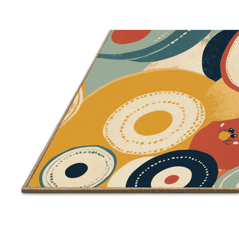 Retro Beam Rug, Square 6'