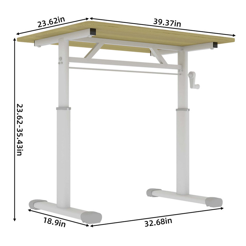 Bureau d'étude réglable pour enfants et adultes - Bureau à hauteur réglable, polyvalent pour la maison / le bureau, design compact et polyvalent
