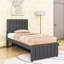 Lit plateforme tapissier avec lit gigogne et 3 tiroirs-34695221-34695220