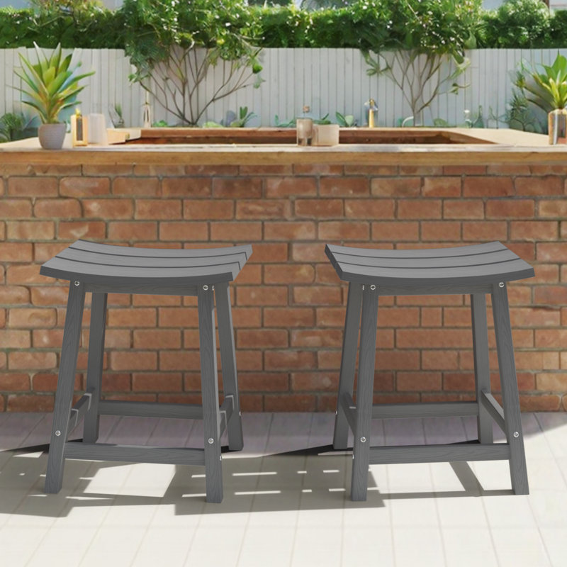 Tabouret de comptoir de cuisine Backless, Gris, 24"