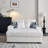 61.42''W Modular Upholstered Fabric Loveseat And Ottoman Set-13173556