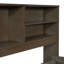 Lit de jour pleine grandeur en bois avec 2 armoires de chevet, tablettes supérieures et 4 tiroirs-885129053