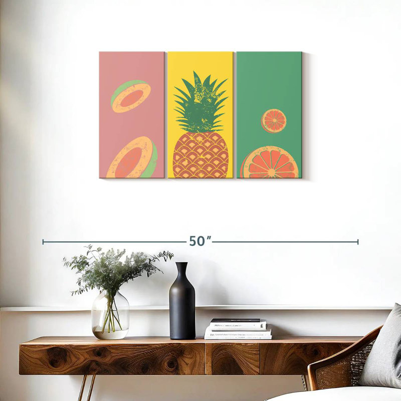 Doux fruits pastel, H 20 po x l 33 po