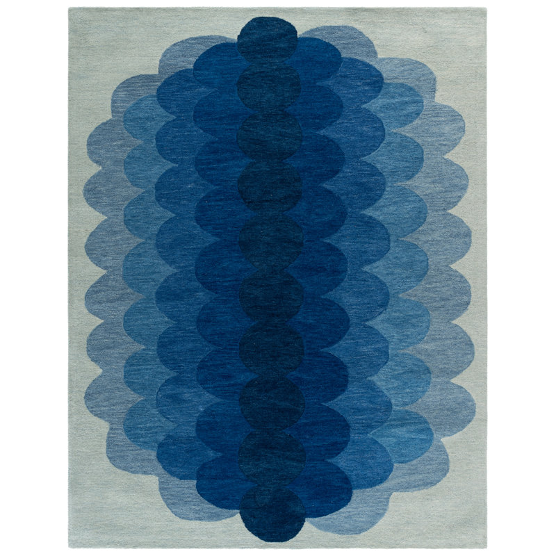 Metro Hand Tufted Wool;Cotton Geometric Indoor Rug, 8'-0" X 10'-0" Rectangle
