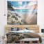 Tapisserie de plage avec coucher de soleil tropical-28509222
