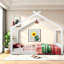 Structure de lit en bois durable, conception moderne pour chambre d'enfant, grand