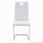 Set of 4 PU material bow-shaped dining chairs-115824334