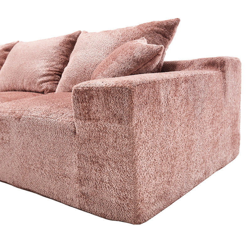 Tissu en chenille Autie avec une bonne circulation de l'air et des loisirs paresseux pour un salon confortable, Rose