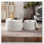 Ensemble de tables de rangement rondes blanches
