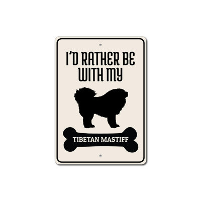Plaque de mastiff tibétain en aluminium