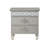 Silver 2-Drawer Nightstand