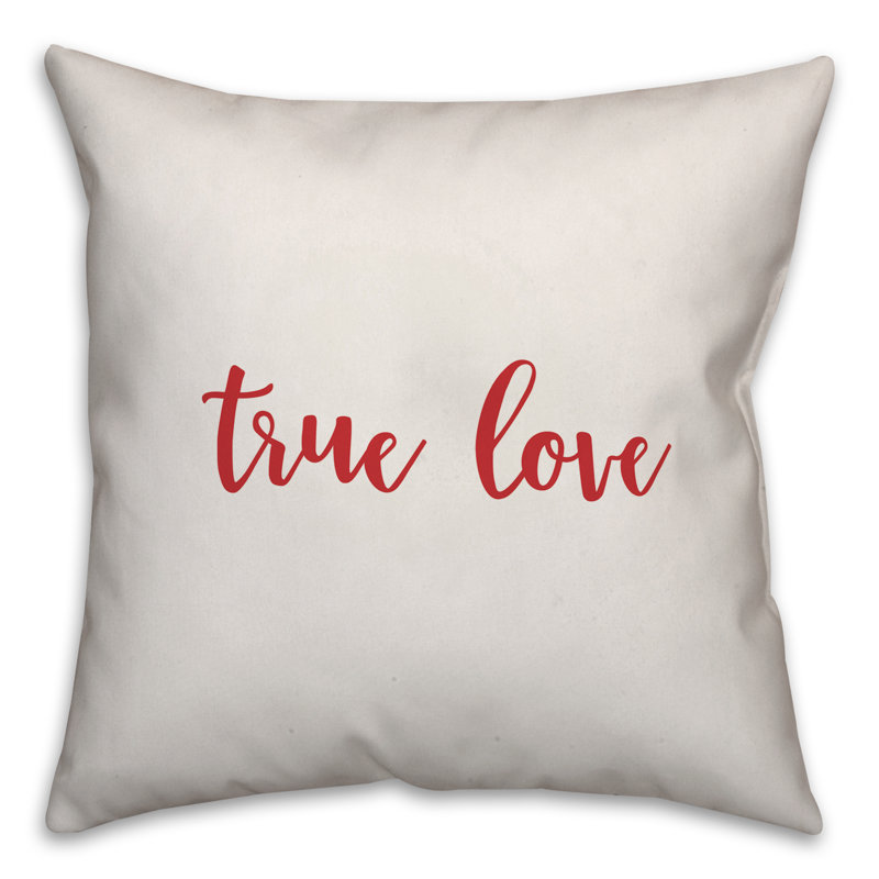  Coussin True Love, Blanc / rouge, Coussin décoratif