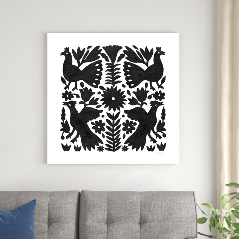 Otomi Elegance noir IV, H 36 po x l 36 po