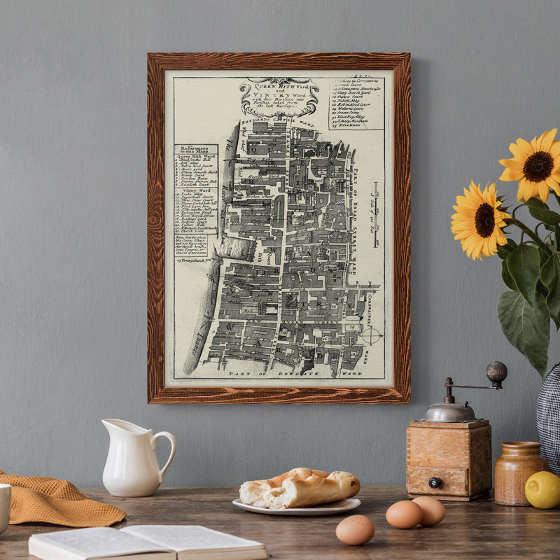 Toile encadrée de qualité supérieure Quays Of London IV - prête à être accrochée, Érable encadré, H 23 po x l 32 po x P 1 po