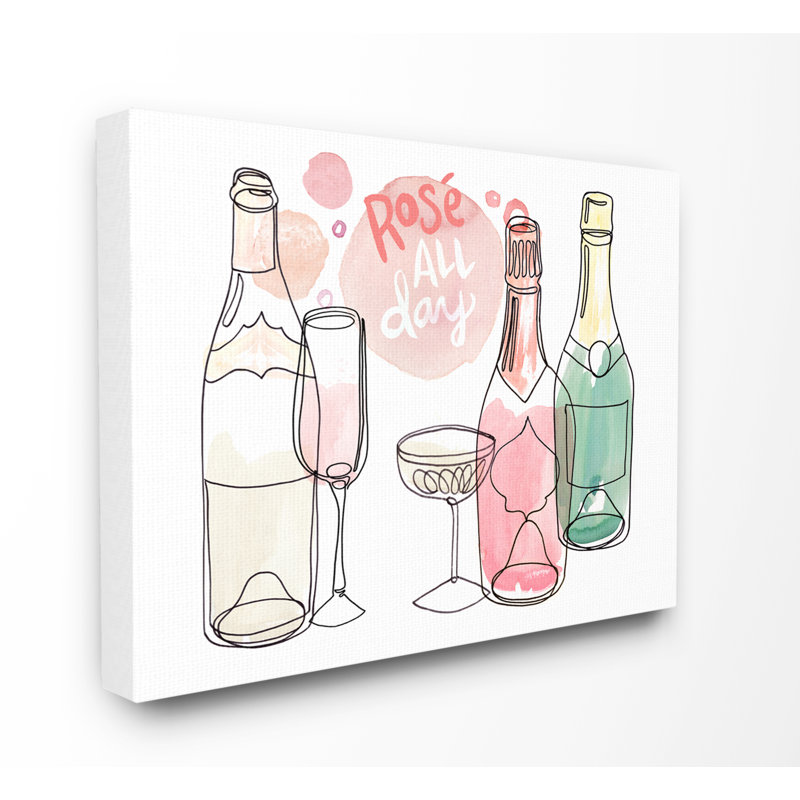 Rose de tous les jours, verre à champagnes et lunettes-impression sous forme d’art, Toile tendue