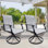 Ensemble de 2 chaises de salle à manger pivotantes pour l'extérieur, chaises de patio en Textilene respirantes pour terrasse avant et arrière