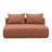 Chiemi Cheryll Textured Fabric Modular Loveseat-74233683