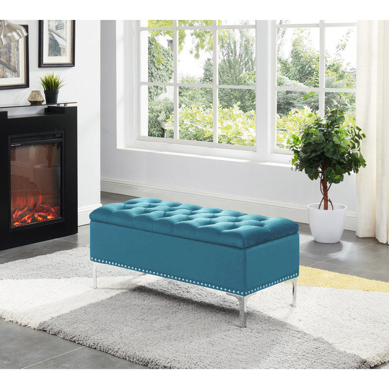 Banc de rangement Carmel Barrie, Bleu