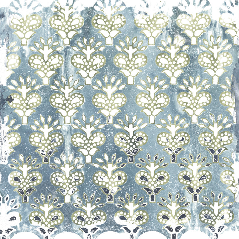 Carrelage fleur en pierre VI, H 30 po x l 30 po