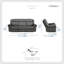 Ensemble de salon inclinable électrique en microfibre 2 pièces avec garniture cloutée classique et ressorts ensachés Cappella-222303609-253343643