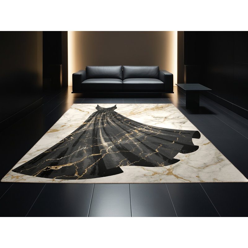 Tapis beige moelleux doux et moelleux Boyds Glam, 2x4
