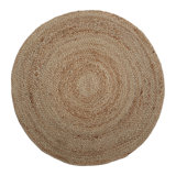 Rug & Kilim’S Modern Circle Jute Rug In Beige-Brown And Cream Tones