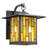 11.75"H Ismaeel Amber Stained Glass and Oil Rubbed Bronze Outdoor Lantern Wall Sconce