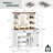 Avesta Makeup Vanity With LED Light and Jewelry Mirror Cabinet-1971747033