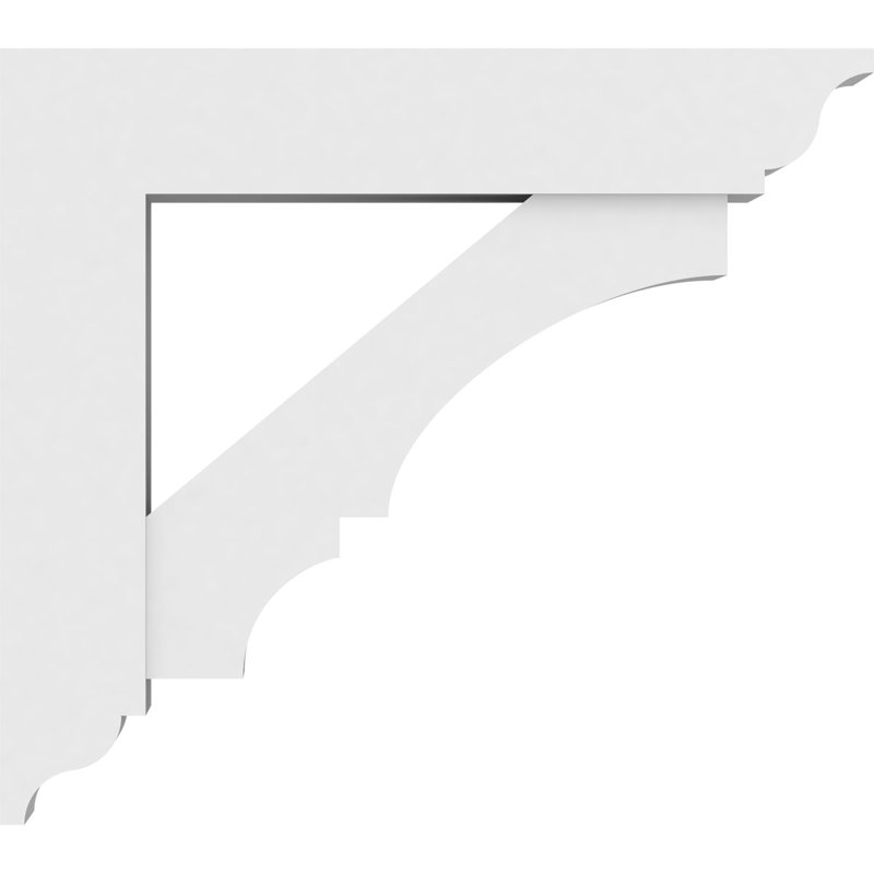 Standard Balboa Architectural Grade PVC Bracket With Traditional Ends, 24" H x 5" W x 24" D