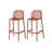 Modern And Simple Stackable Plastic High-Legged Backrest Bar Stools-84648911