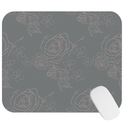 Botanical Muted Neutral Botanical I Plants Modern Leaves Gaming Cute Office Laptop Desk Pad Gift Mat Square Rectangle Non-Slip Mousepad