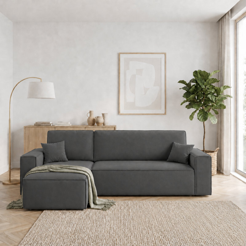 Rubeena 3 Seater Sofa Bed, Left Hand Facing