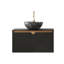 Meuble-lavabo mural 30 po avec lavabo et armoire de rangement flottante