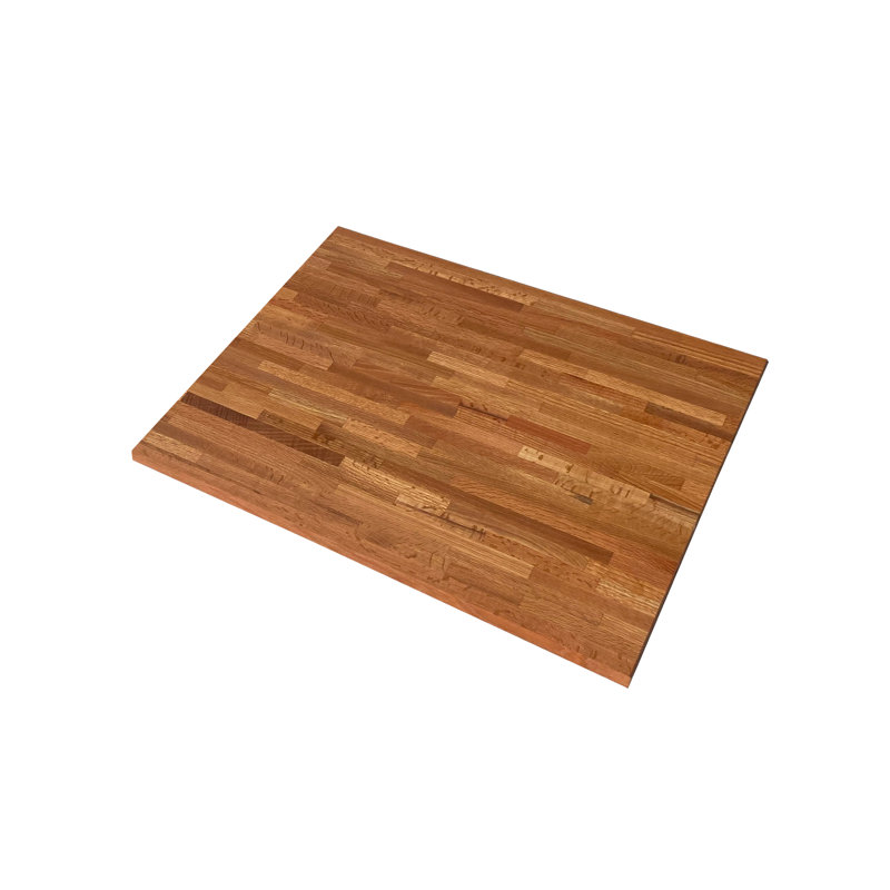 Dessus Knya Butcher Block, 1,5 po x 26 po x 26 po, Chêne rouge