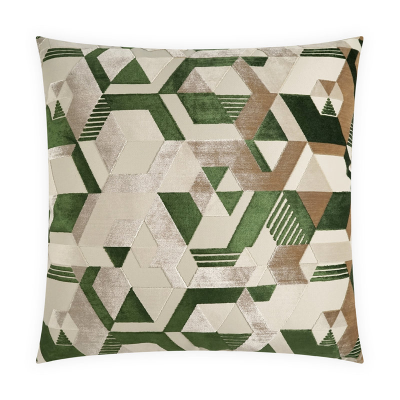 Delaware Square Pillow Cover & Insert, Square 20", Emerald