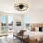 Modern 18.9" LED Ceiling Fan With Light, Dimmable  & Remote Control For Bedroom, Kitchen & Living Room